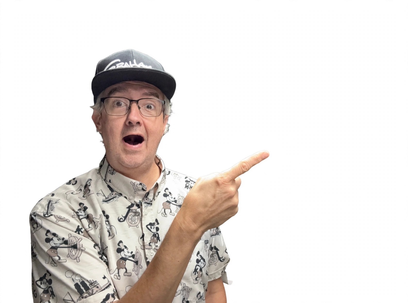 Kevin Graham pointing at the camera